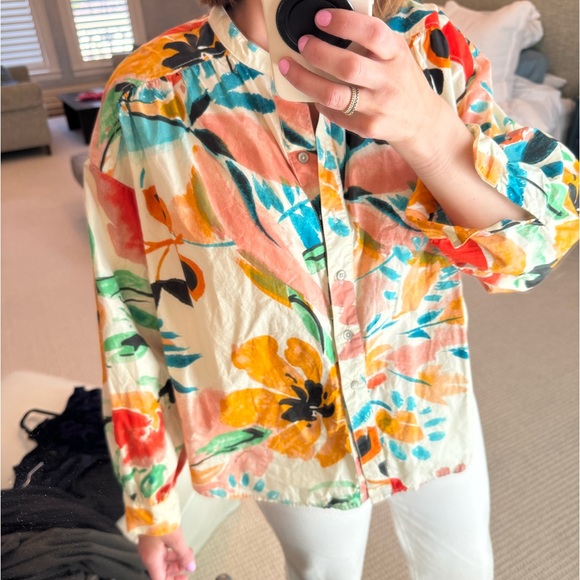 Anthropologie Crisanta Poplin Button-Down - Picture 5 of 8